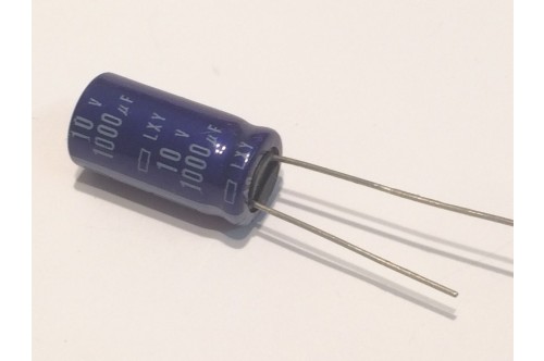 1000UF 10V RADIAL ELECTROLYTIC CAPACITOR 105 DEGREE TEMPERATURE (x2) fbe5c5