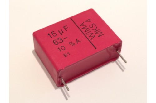 15UF 63V WIMA MKS4 METALLIZED POLYPROP CAPACITOR