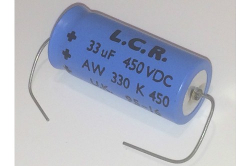 33uF 450V LCR AXIAL ELECTROLYTIC AUDIO GRADE CAPACITOR fbb29.4