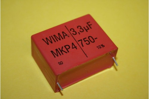 3.3UF 750V WIMA MKS4 METALLIZED POLYPROP CAPACITOR