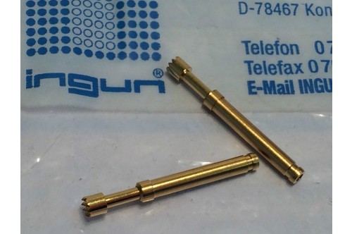 INGUN GKS-113 SERRATED FACE SPRING LOADED PIN TEST POINT GOLD PROBE (x3) fbb22.4