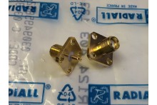 CHASSIS MOUNT GOLD PLATED SMA FEMALE WITH SOLDER BUCKET